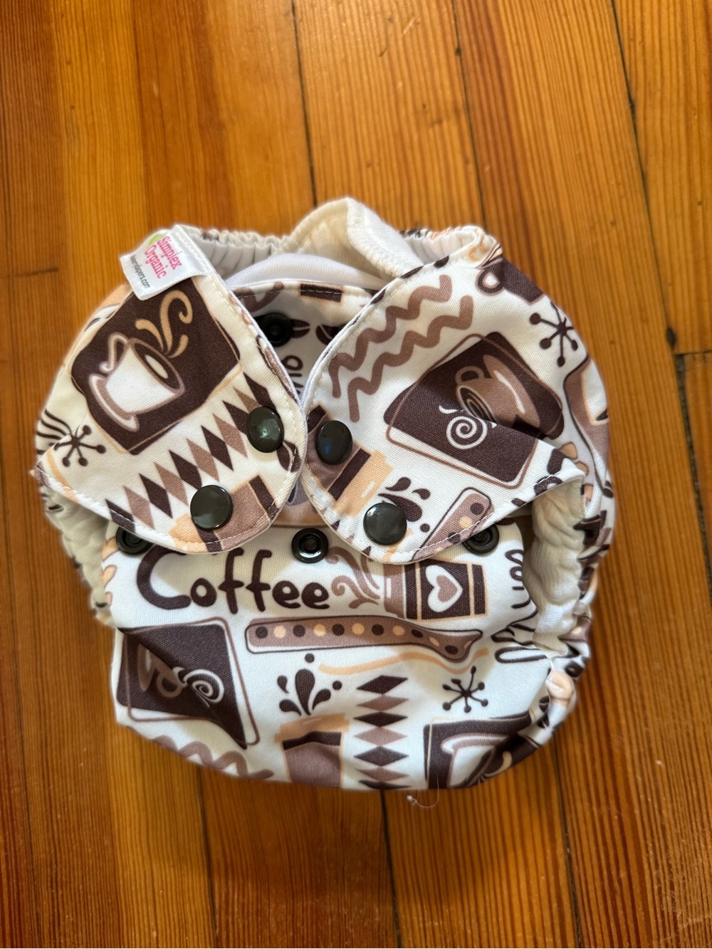 Coffee Print Blueberry simplex all in one cloth diaper